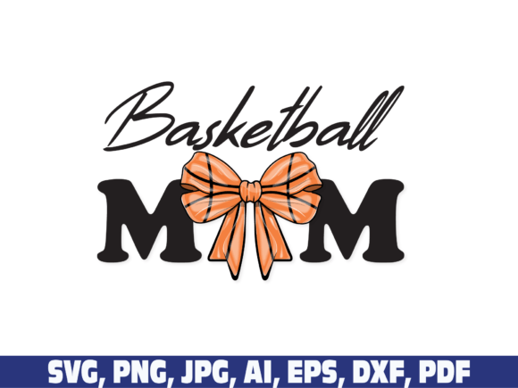 Basketball Mom Coquette Bow Retro PNG: A Versatile Graphic for Crafts and Branding