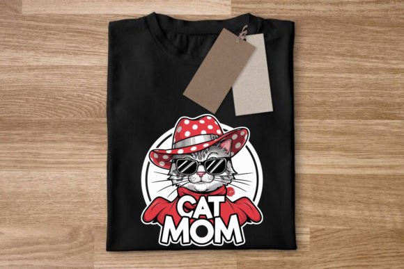 Cat Mom Tshirt Graphic Design Asset for Crafts