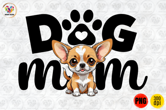 Chihuahua Puppy Dog Mom PNG for Crafts and Graphics