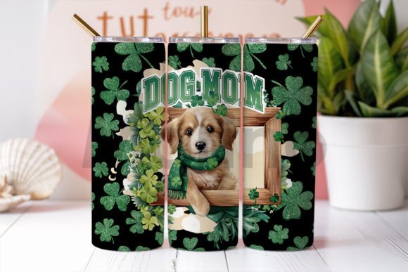 Dog Mom St. Patrick’s Day Tumbler Wrap: A Graphics Asset for Crafts and Merch