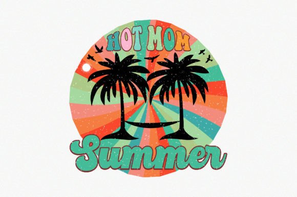 Hot Mom Summer6: A Versatile Graphic Design Asset for Crafts & Graphics