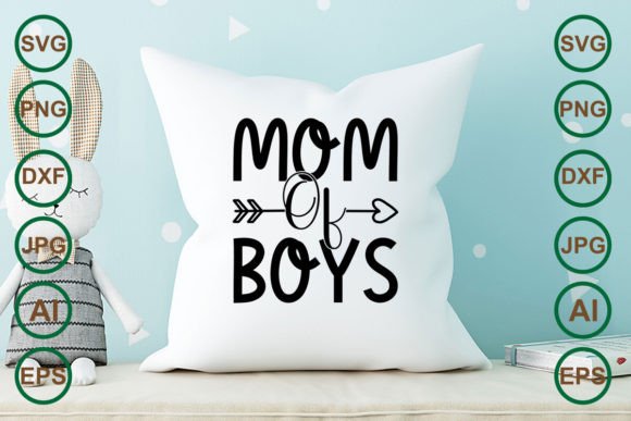 Mom of Boys T-shirt Design: A Versatile Graphic for Crafts and Graphics
