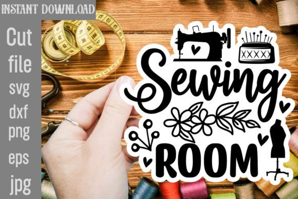 Sewing Room SVG Cut File: A Versatile Graphic for Crafts and Branding Projects